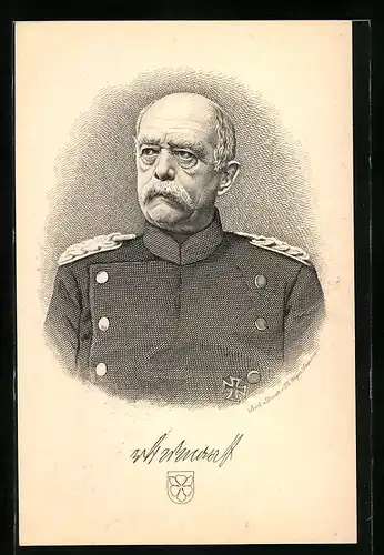 Künstler-AK Portrait Otto von Bismarck