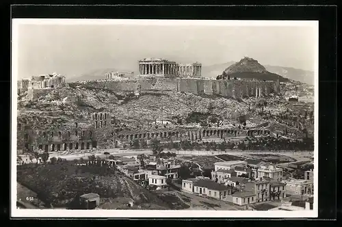 AK Athen, Akropolis aus der Vogelschau