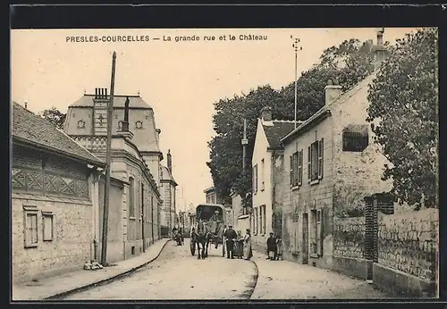 AK Presles-Courcelles, La grande rue et le Chateau