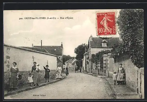 AK Grisy-les-Platres, Rue d`Epiais