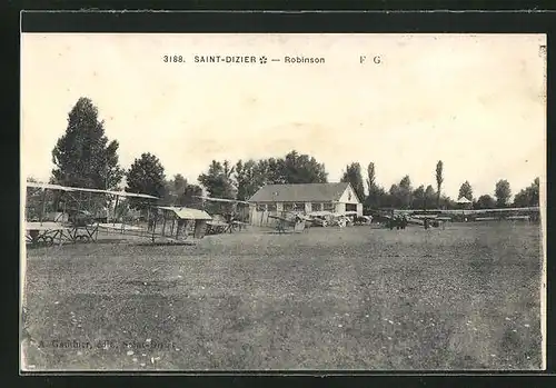 AK Saint-Dizier, Robinson-Flughafen mit Flugzeugen