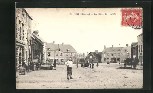 AK Ger, La Place du Marché