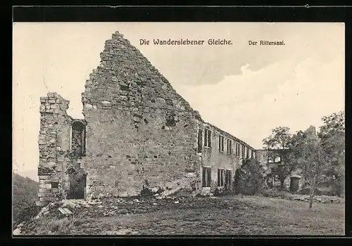 AK Wandersleben, der Rittersaal auf der Wanderslebener Gleichen