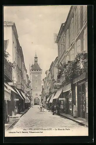 AK Villeneuve-sur-Lot, La Rue de Paris