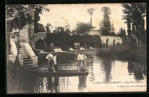 AK La Sauvetat-du-Dropt, Vieux Pont romain