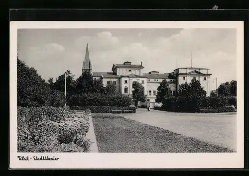 AK Tilsit, Stadttheater mit Anlagen