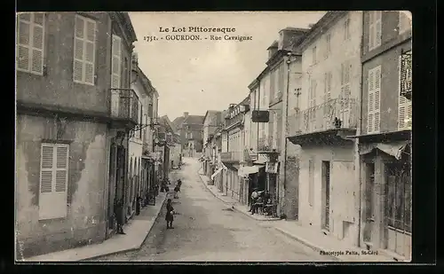 AK Gourdon, Rue Cavaignac