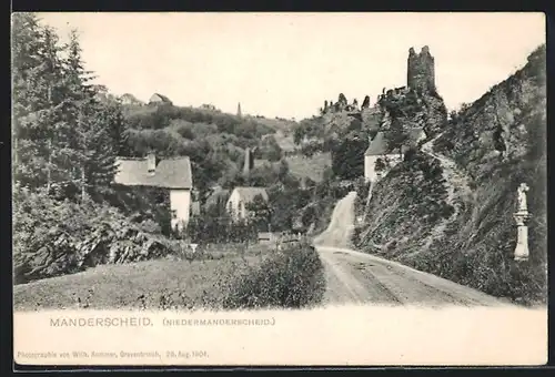 AK Manderscheid, Niedermanderscheid mit Ruine