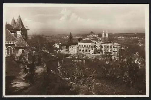 AK Lissabon, Cintra, Blick über das Schloss ins Tal