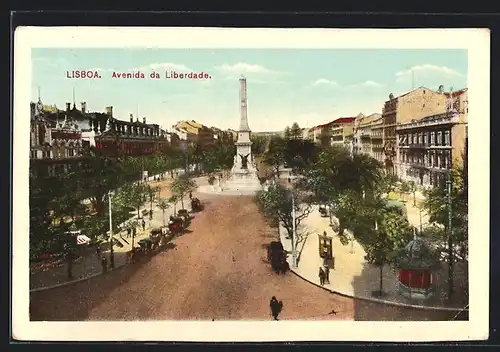 AK Lisboa, Avenida da Liberdade aus der Vogelschau