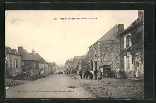 AK Vaiges, Route du Mans, Strassenpartie