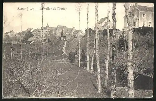 AK Saint-Jean, La vallée de l`Ernée, Teilansicht mit Fluss Ernée