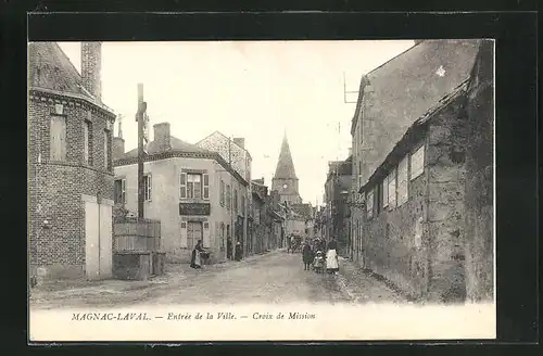 AK Magnac-Laval, Entrée de la Ville, Croix de Mission