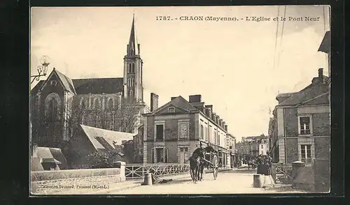 AK Craon, L`Eglise et le Pont Neuf