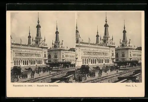 Stereo-AK Exposition de 1900, Facade des Invalides