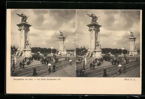 Stereo-AK Exposition de 1900, Le Pont Alexandre III