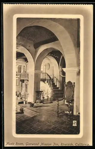 AK Riverside, CA, Glenwood Mission Inn, Music Room