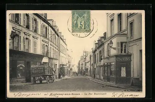 AK Fontenay-aux-Roses, La Rue Bouccicault, Strassenpartie