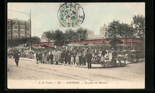 AK Asnieres, Le jour du Marché