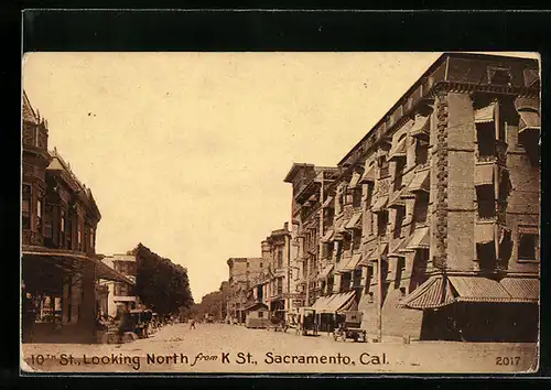 AK Sacramento, CA, 10th Street, looking North from K St.