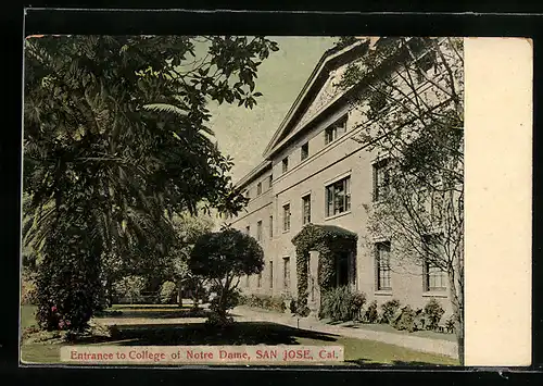 AK San Jose, CA, Entrance to College of Notre Dame