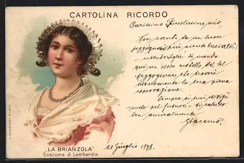 Lithographie La Brianzola, Costume di Lombardia