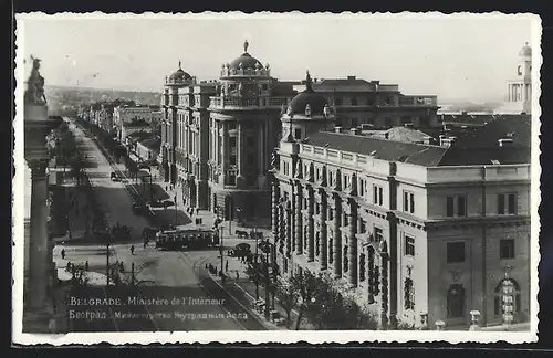 AK Belgrade, Ministère de l`Interieur, Strassenbahn