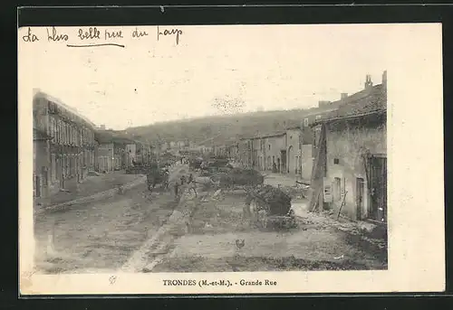 AK Trondes, Grande Rue, Strassenpartie