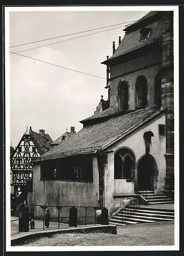 Foto-AK Deutscher Kunstverlag, Nr. 7: Aschaffenburg, Stiftskirche, Frühgotische Vorhalle vor der Westseite