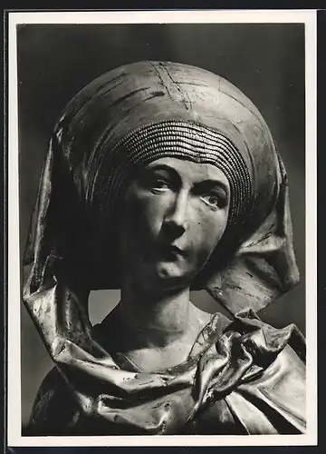 Foto-AK Deutscher Kunstverlag, Nr. 12: Münnerstadt, Pfarrkirche, Hl. Elisabeth von T. Riemenschneider