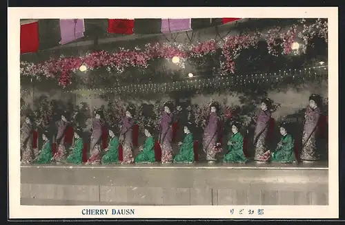 AK Cherry Dausn, Geishas beim Kirschblütenfest