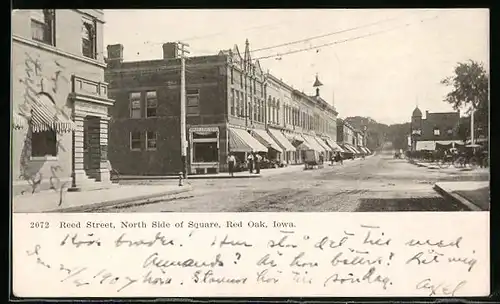 AK Red Oak, IA, Reed Street, North Side of Square