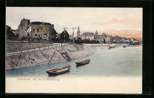 AK Rüdesheim am Rhein, Partie an der Brömserburg