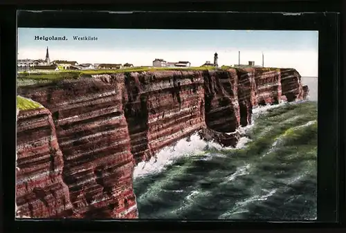 AK Helgoland, Blick auf die Westküste