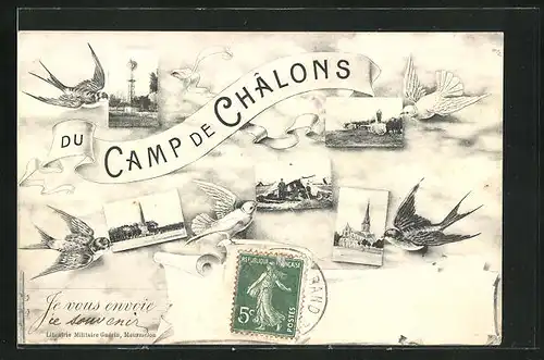 AK Camp-de-Chalons, verschiedene Stadtansichten