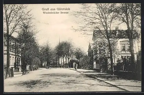 AK Gütersloh, Partie in der Wiedenbrücker Strasse