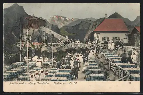 AK Mannheim, Jubiläums-Ausstellung 1907, Restaurant Zillertal