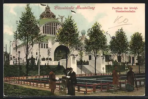 AK Düsseldorf, Ausstellung, Pavillon der königl. Staatseisenbahn