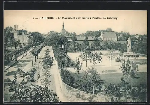 AK Cabourg, Le Monument aux morts à l`entrée de Cabourg