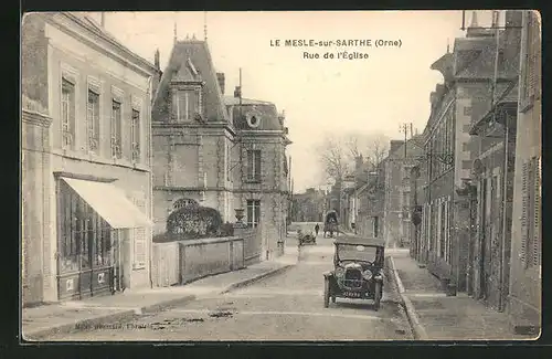 AK Le Mesle-sur-Sarthe, Rue de l`Èglise