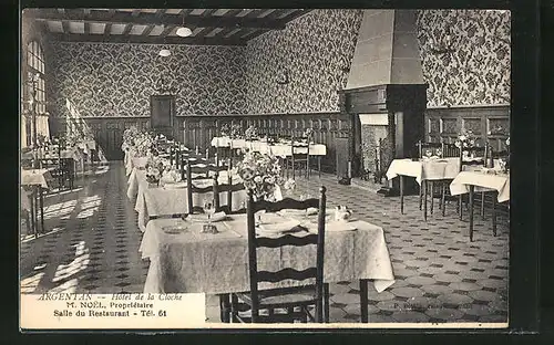 AK Argentan, Hotel de la Cloche, Salle du Restaurant
