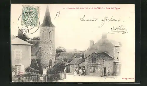 AK La Lacelle, Place de l'Eglise