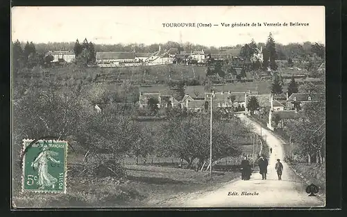 AK Tourouvre, Vue générale de la Verrerie de Bellevue