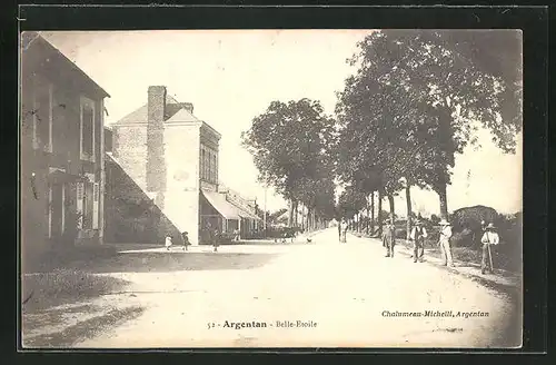 AK Argentan, Strassenpartie am Restaurant Belle-Etoile