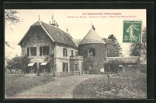 AK Moutiers-la-Marche, Château du Tertre, Route de Laigle