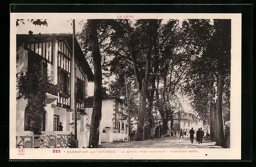 AK Barbotan-les-Thermes, La Route vers Cazaubon, Beau-Site Hotel