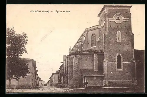 AK Cologne, L`Eglise et Rue