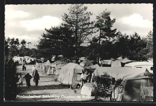 AK Sahlenburg / Nordseebad, Camping im Wald