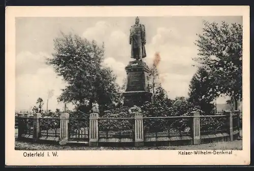AK Osterfeld i. W., Kaiser Wilhelm-Denkmal