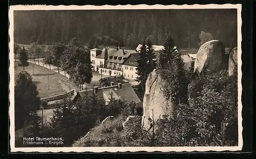 AK Erlabrunn, Blick auf Hotel Träumerhaus